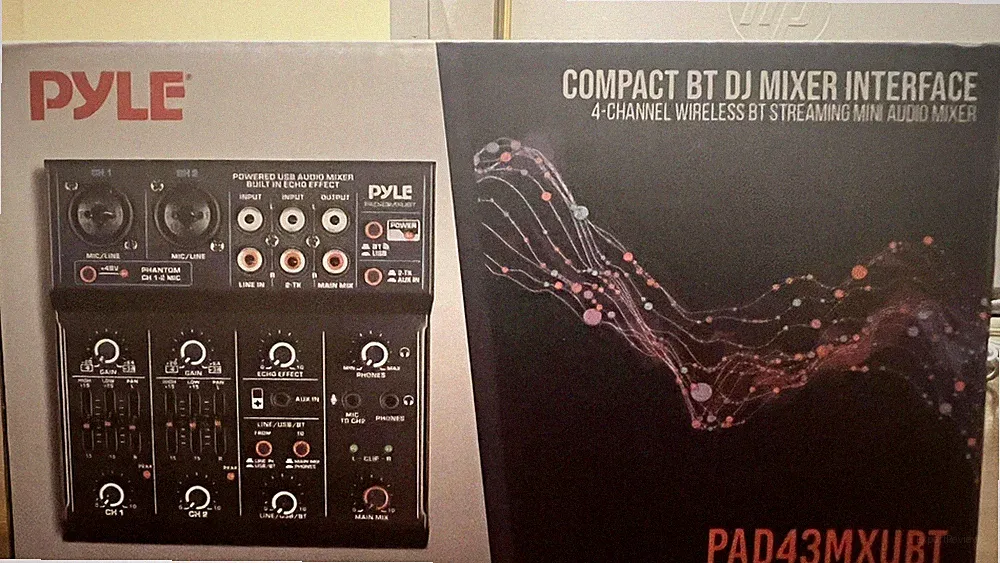 Pyle Professional Wireless DJ Audio - 4 Channel Bluetooth Controller Sound Mixer