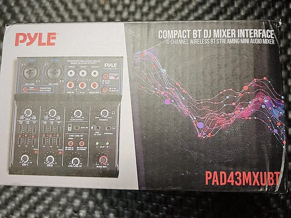 Pyle Professional Wireless DJ Audio Mixer - 4 Channel Bluetooth Controller
