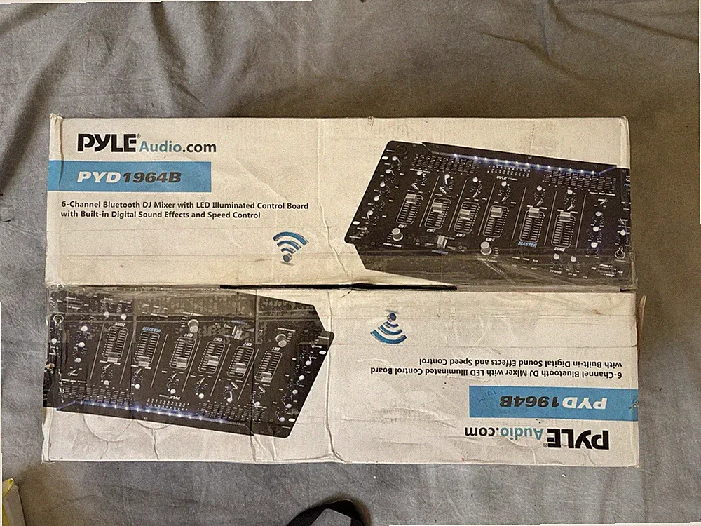 Pyle PYD1964B 6 Channel Bluetooth DJ Studio Audio Sound Board Mixer System