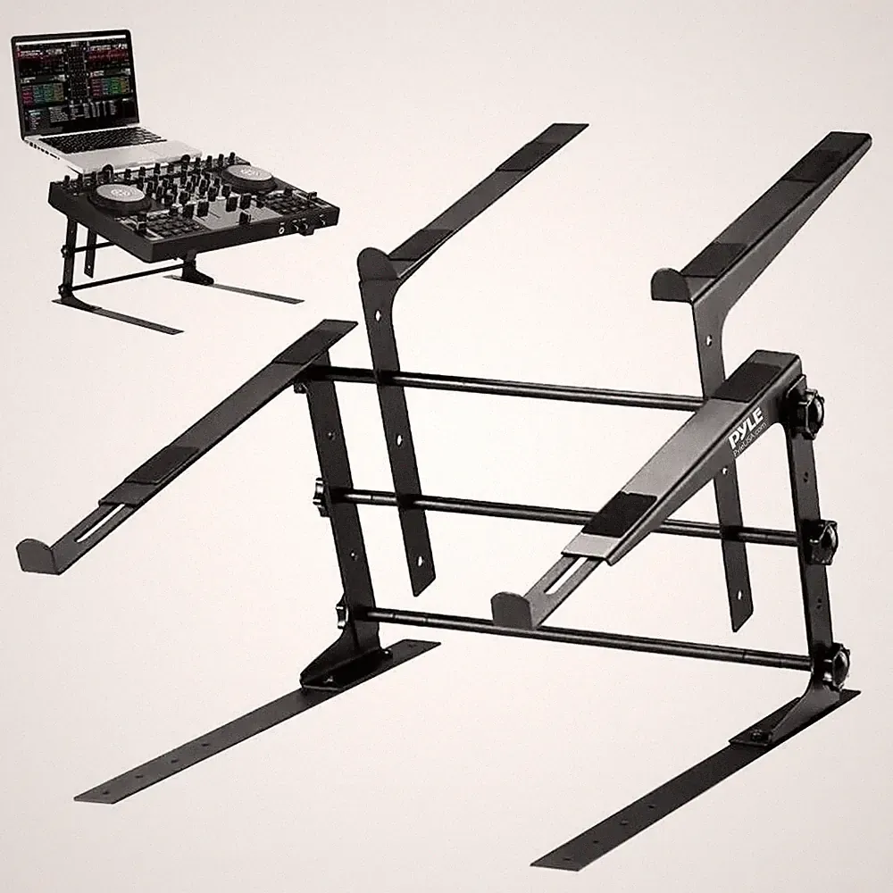 Pyle Universal Laptop Stand Sound Equipment DJ Mixing Workstation PLPTS38