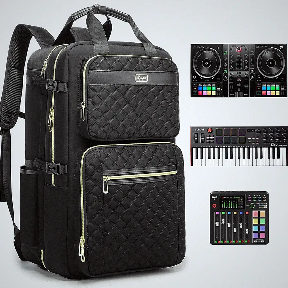 Rabjen Backpack for Club Gigs, Mixer Case Compatible with Pioneer DDJ-REV1