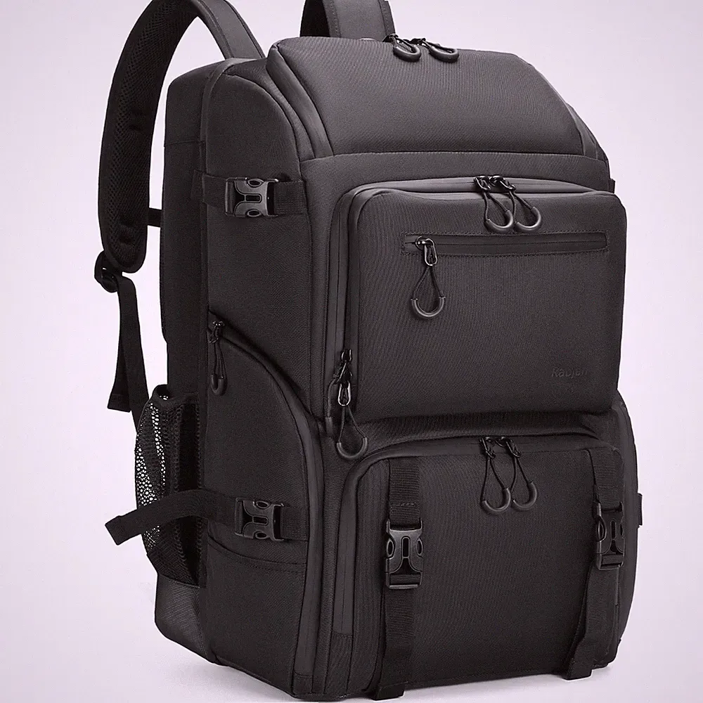 Rabjen DJ Backpack for Club Gigs, Mixer Case Compatible with 21'', Black