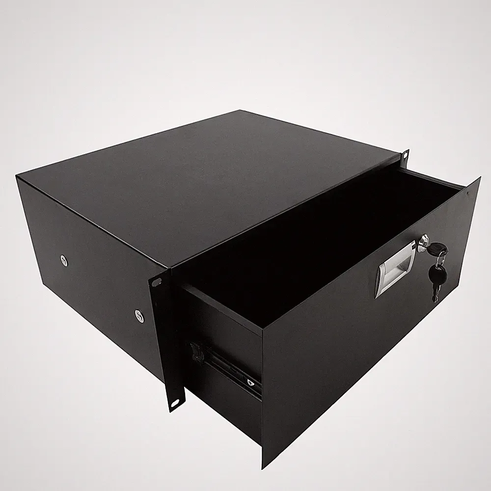 Rack Mount Drawer 4U with Lock and Key for 19'' Equipment Server AV DJ Cabinets