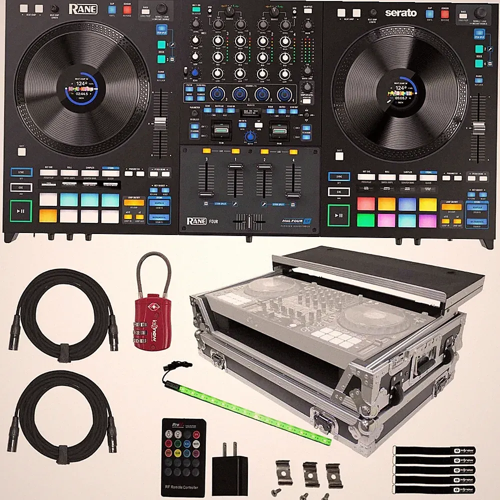 Rane FOUR Advanced 4 Channel Mixer Stems Serato DJ Controller w Case