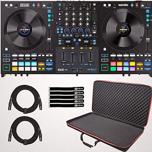 Rane FOUR Advanced 4 Channel Mixer Stems Serato DJ Controller w Soft Case
