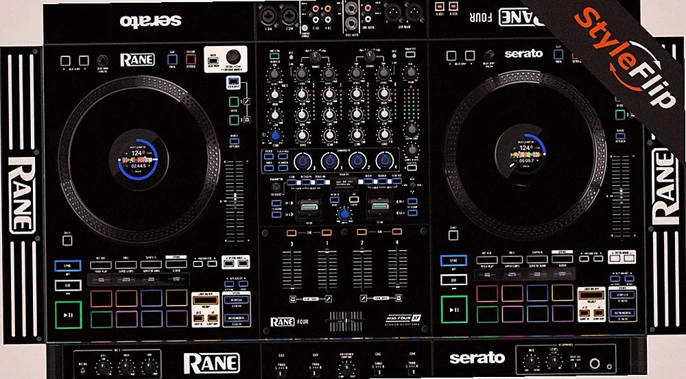 Rane Four Skin | Color Black | Protective Decal | StyleFlip Skins