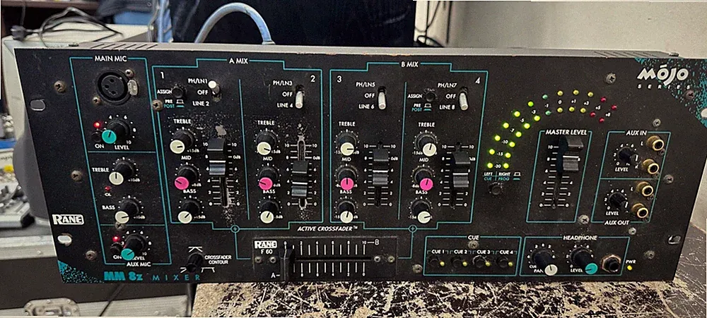 Rane Mojo MM8Z DJ Mixer w/RS-1 Power Supply - Working #1 - READ