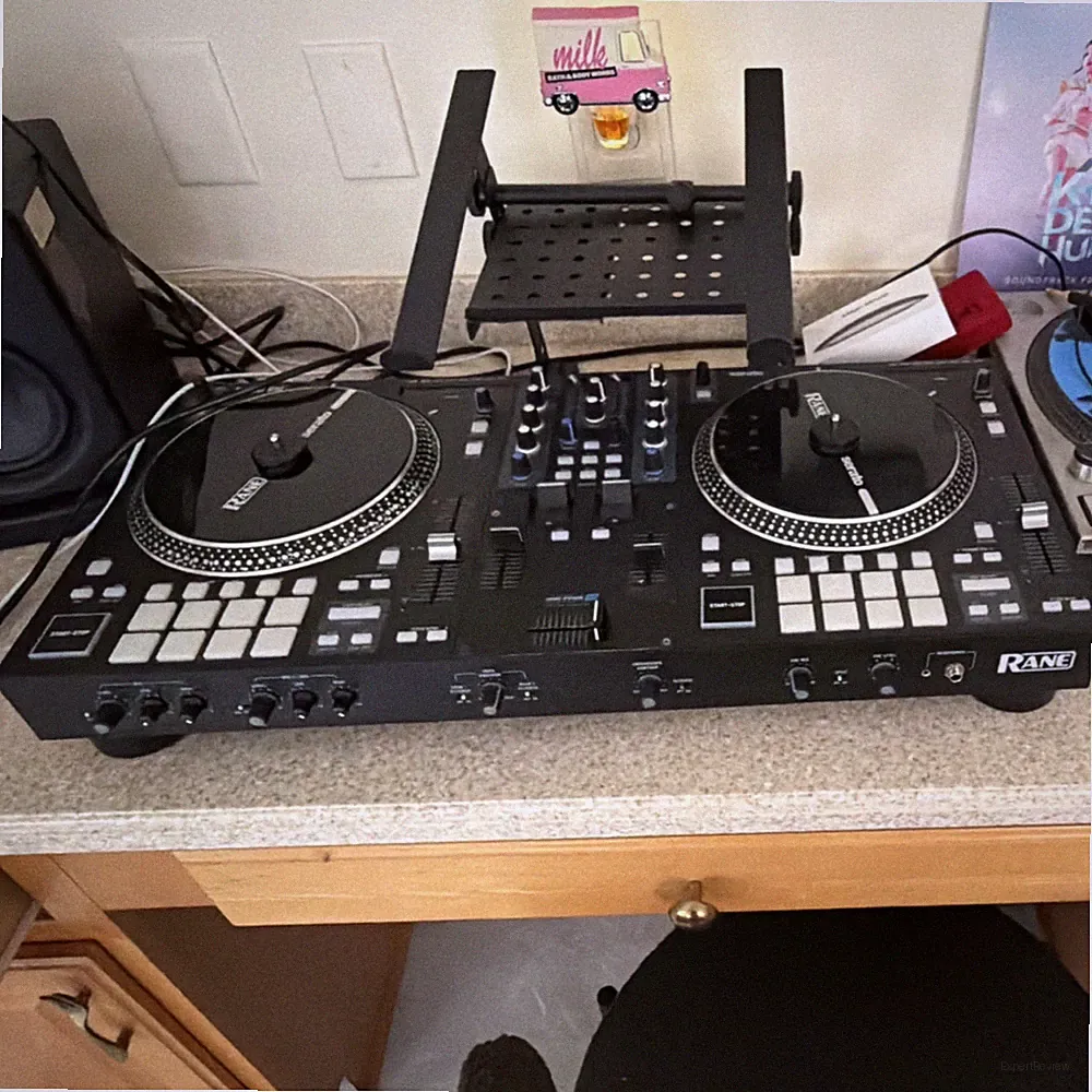 Rane One Double Deck DJ Controller, Built-in Mixer, 16 Pads, Loop/Roll, Black