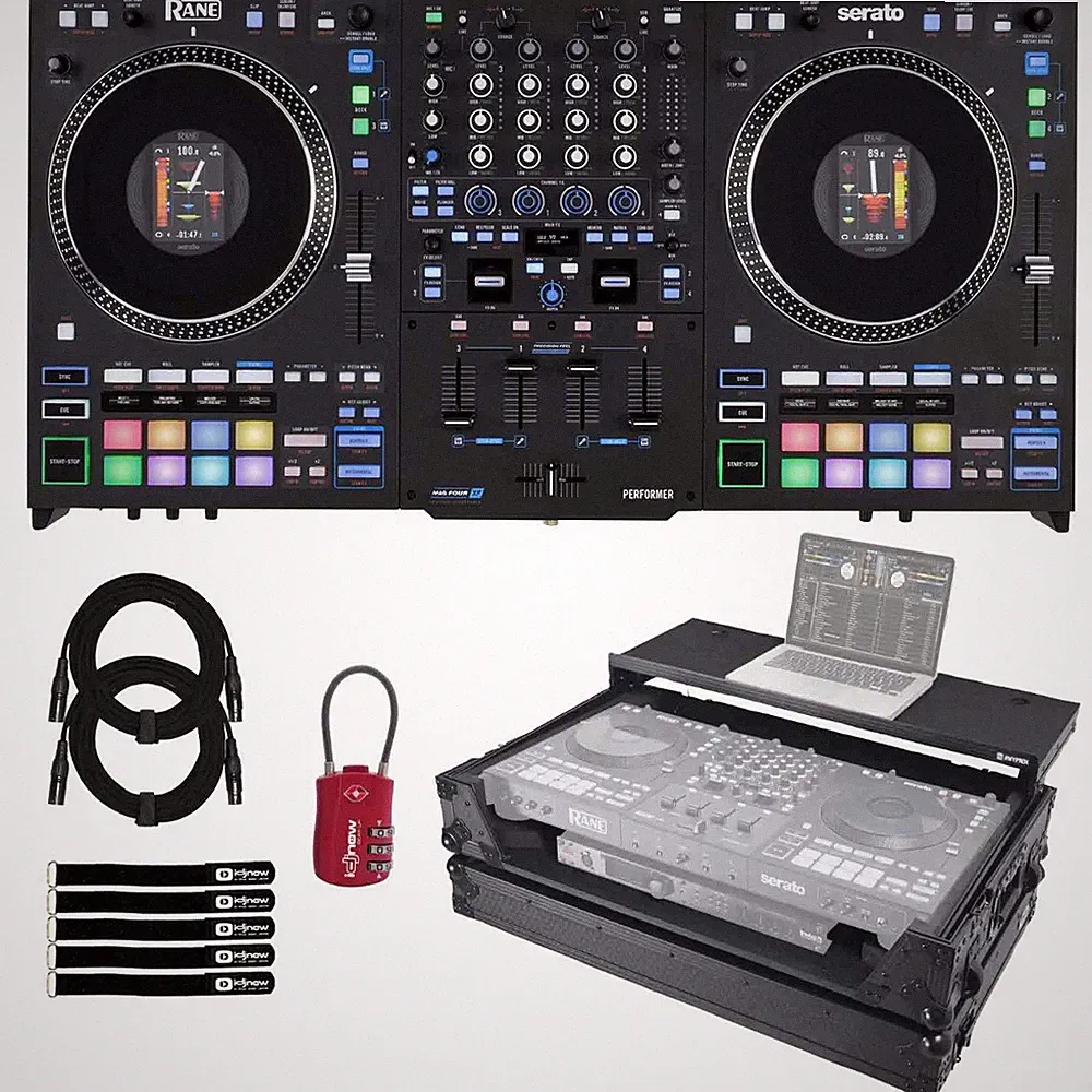 Rane PERFORMER 4-Channel Motorized Stems DJ Controller w Black Laptop Case