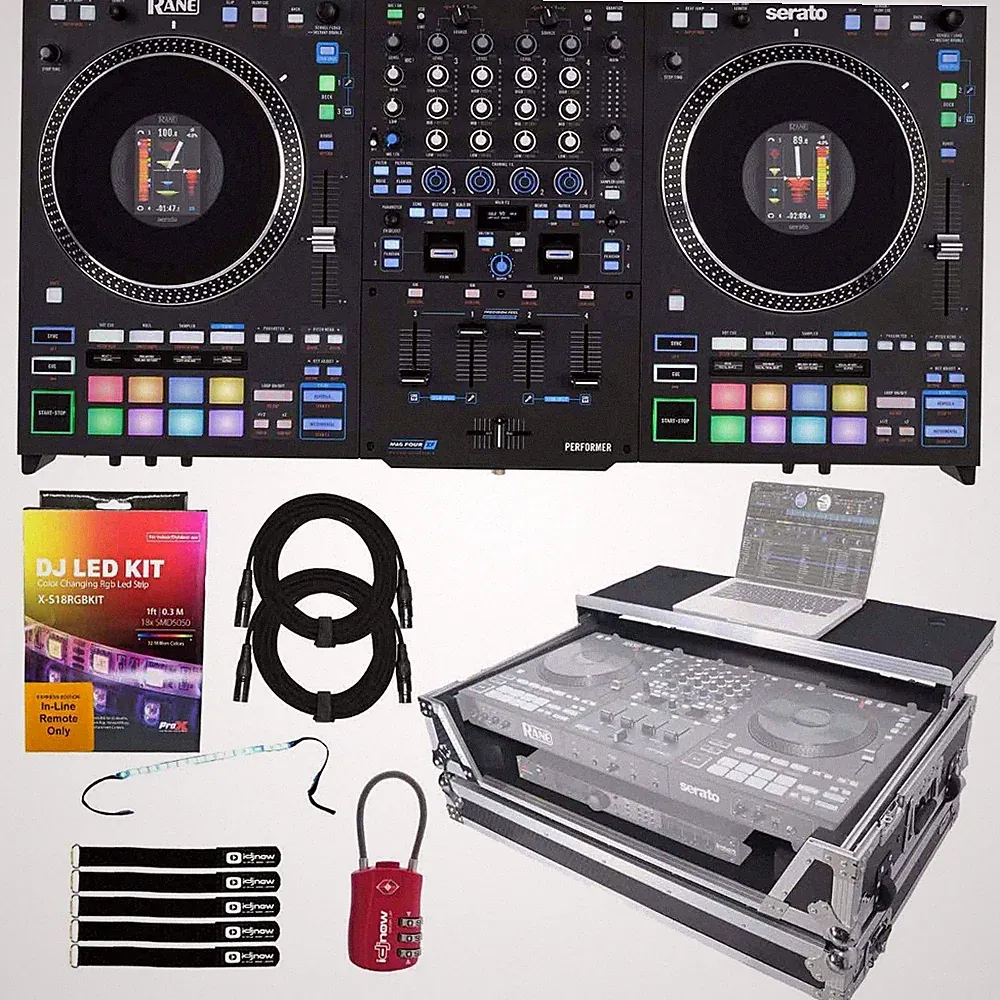 Rane PERFORMER 4-Channel Motorized Stems Pro DJ Controller w Laptop Case