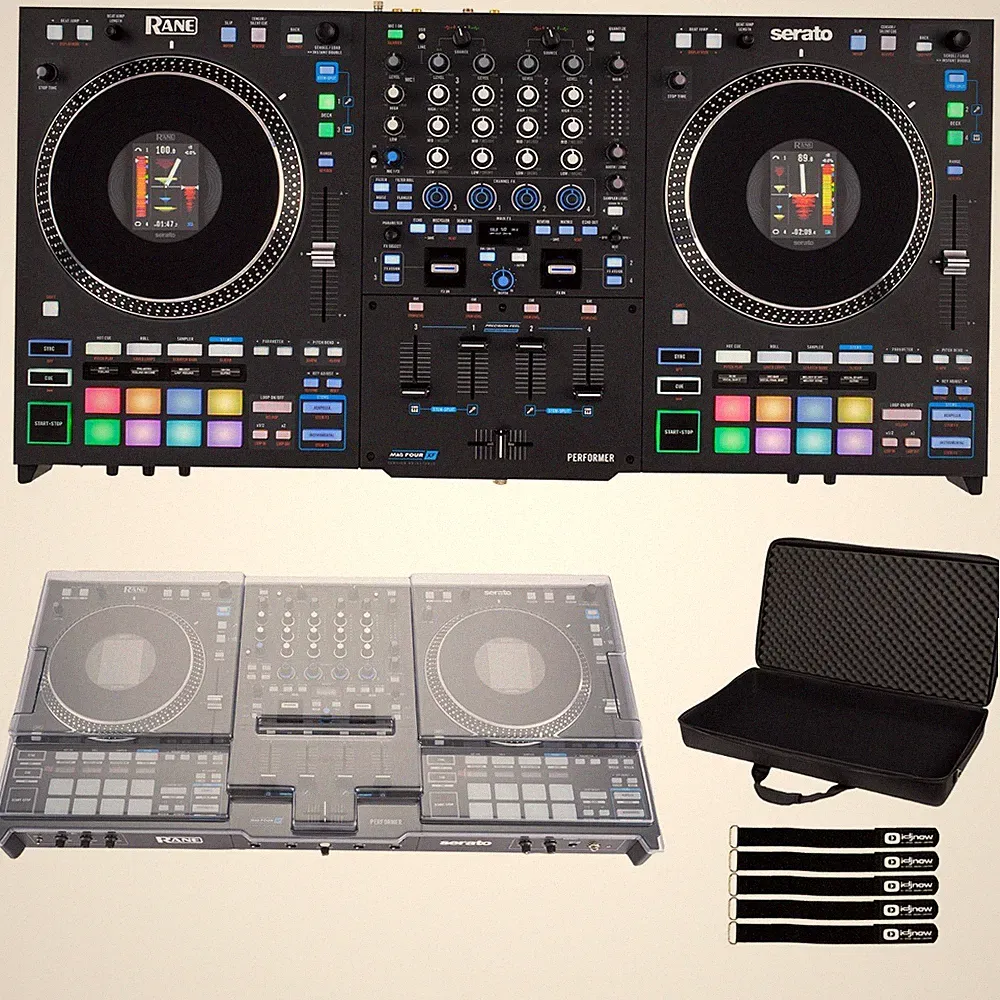 Rane PERFORMER 4-Channel Stems Professional DJ Controller w Case & Cover Pack