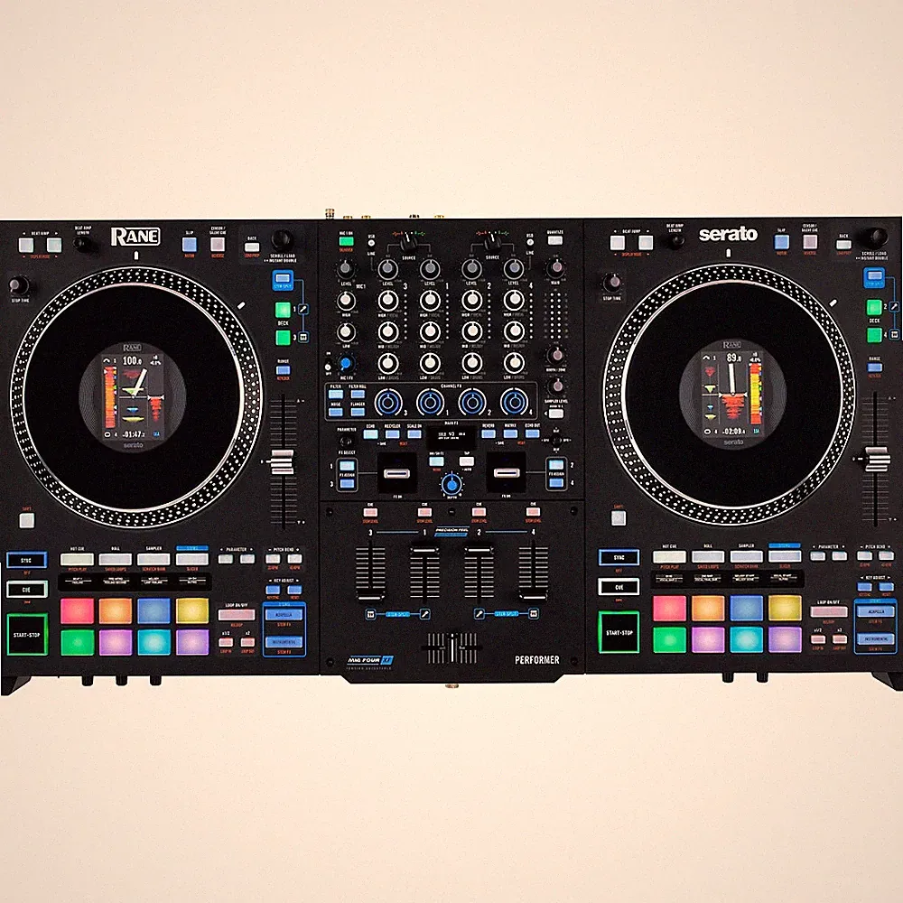 RANE PERFORMER Advanced 4-Channel Motorized DJ Controller Black