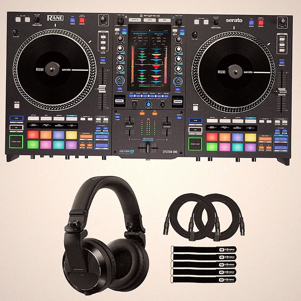 Rane SYSTEM ONE All-in-One Motorized Platters Stems Standalone DJ System Pack