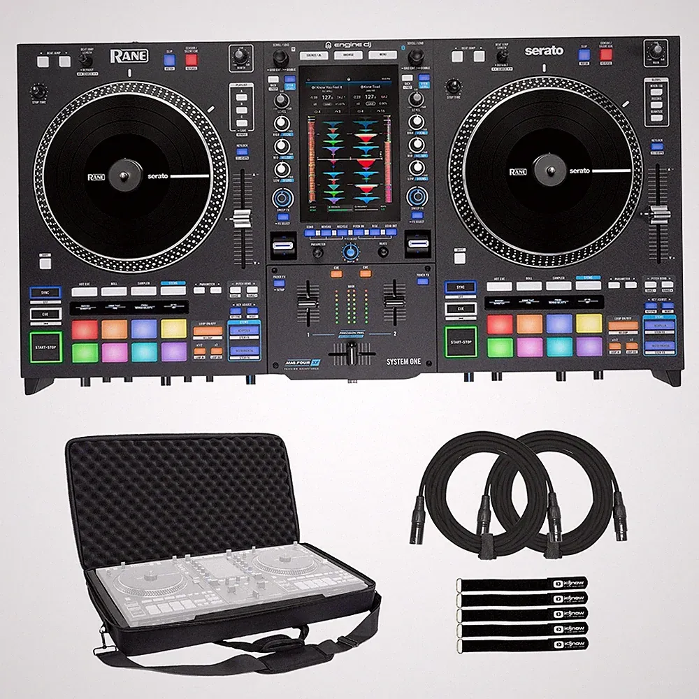 Rane SYSTEM ONE All-in-One Motorized Platters Stems Standalone DJ System w Bag