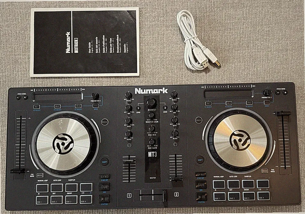 RARE Numark Mixtrack MT3 All-in-one DJ Controller USB W/ Cord & Manual FREE S&H