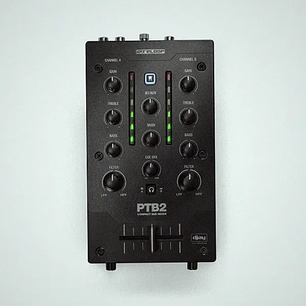 Reloop AMS-PTB-2 Portable 2+1-Channel DJ Mixer with DVS and Bluetooth Interface
