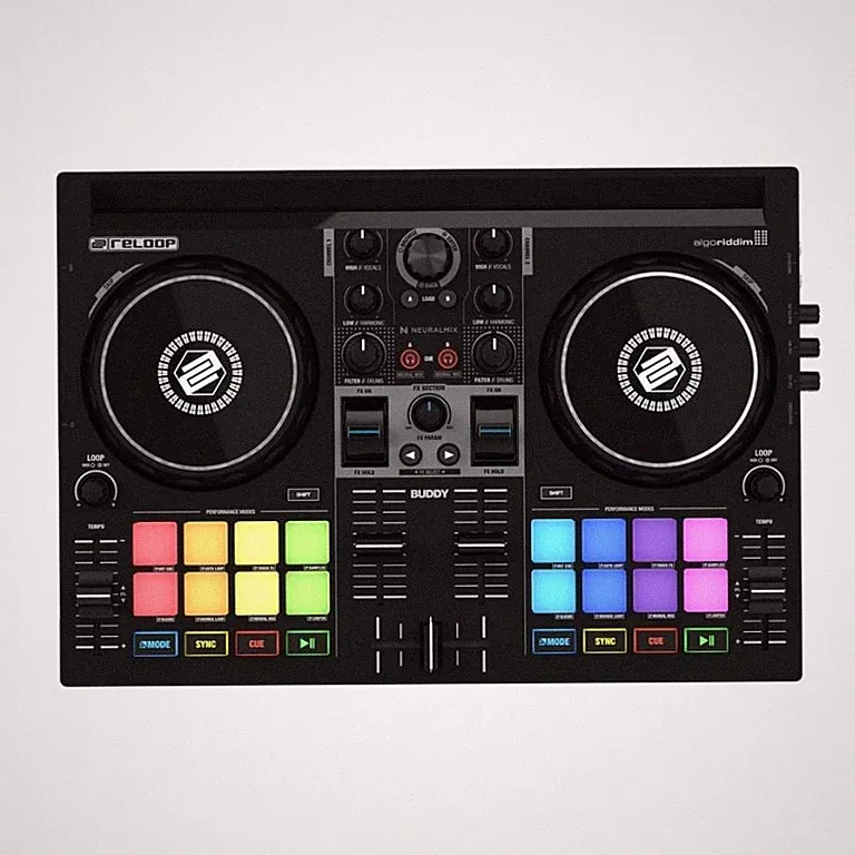 Reloop Buddy Compact 2-Deck DJ controller for iOS, iPadOS, Android, Mac & PC