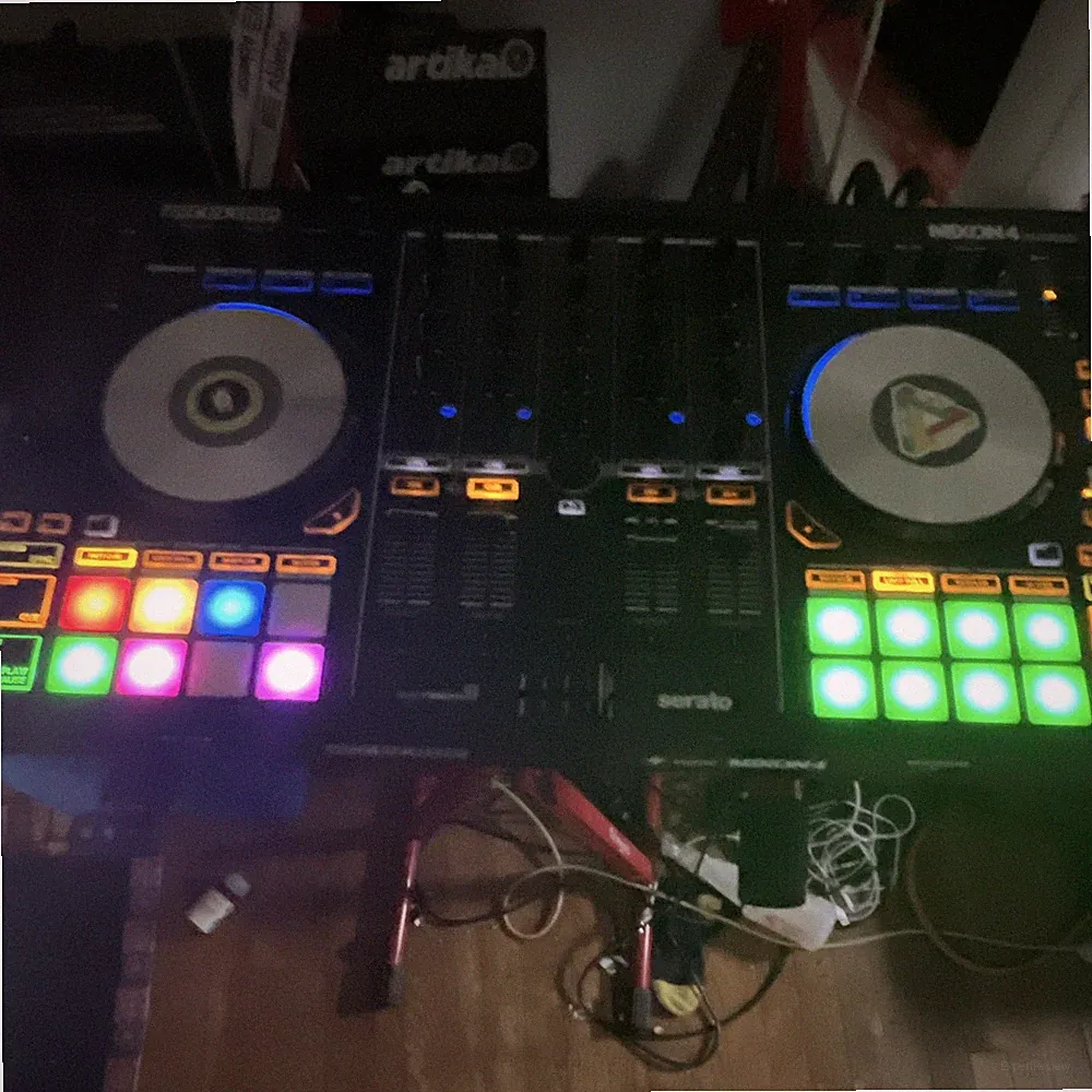 Reloop Mixon 4 4-Channel Serato DJ Controller, 16 Performance Pads, Black