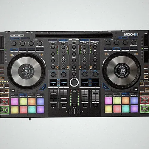 Reloop Mixon 8 Pro 4-Channel Professional Hybrid DJ Controller, Black