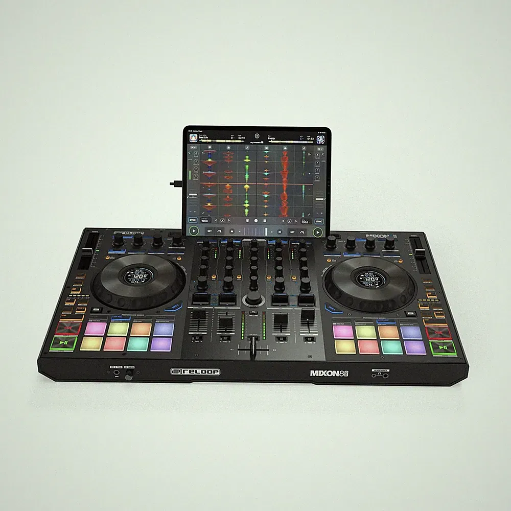 Reloop Mixon 8 Pro 4-Channel Professional Hybrid DJ Controller for Serato DJ Pro