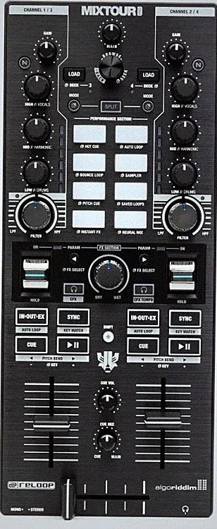 Reloop Mixtour Pro 4-deck All-in-one DJ Controller Module