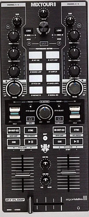 Reloop Mixtour Pro 4-deck All-in-one DJ Controller Module