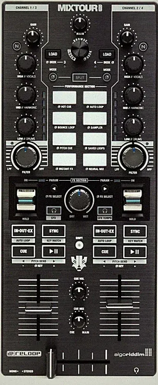 Reloop Mixtour Pro 4-deck All-in-one DJ Controller Module