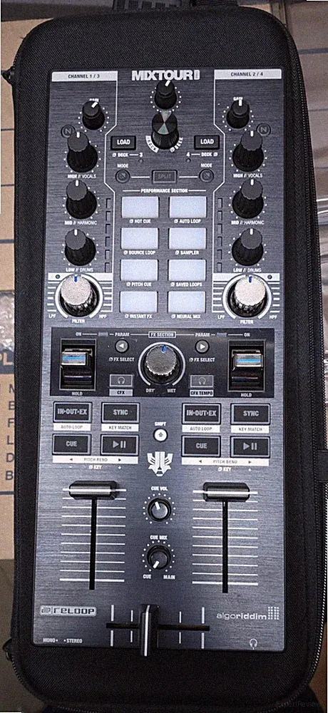 Reloop Mixtour Pro 4-deck All-in-one DJ Controller Module with Decksaver + Bag