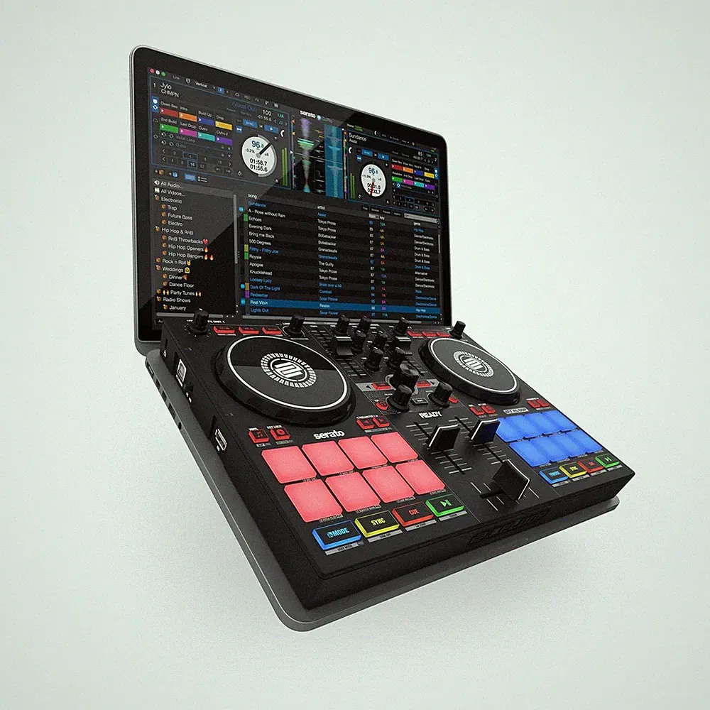 Reloop Ready Compact Prep 2-Deck DJ Controller designed for Compact, Black
