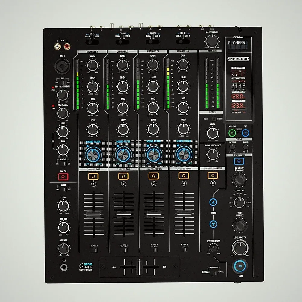 Reloop RMX-95 High Performance Digital DJ Club Mixer with Premium FX and 24-B...