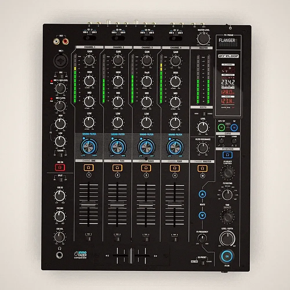 Reloop RMX-95 High Performance DJ Club Mixer with Premium FX and Dual USB Audio