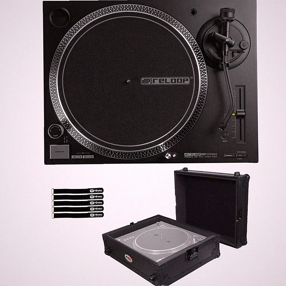 Reloop RP-5000 MK4 Professional Direct-Drive DJ Turntable w Black Case