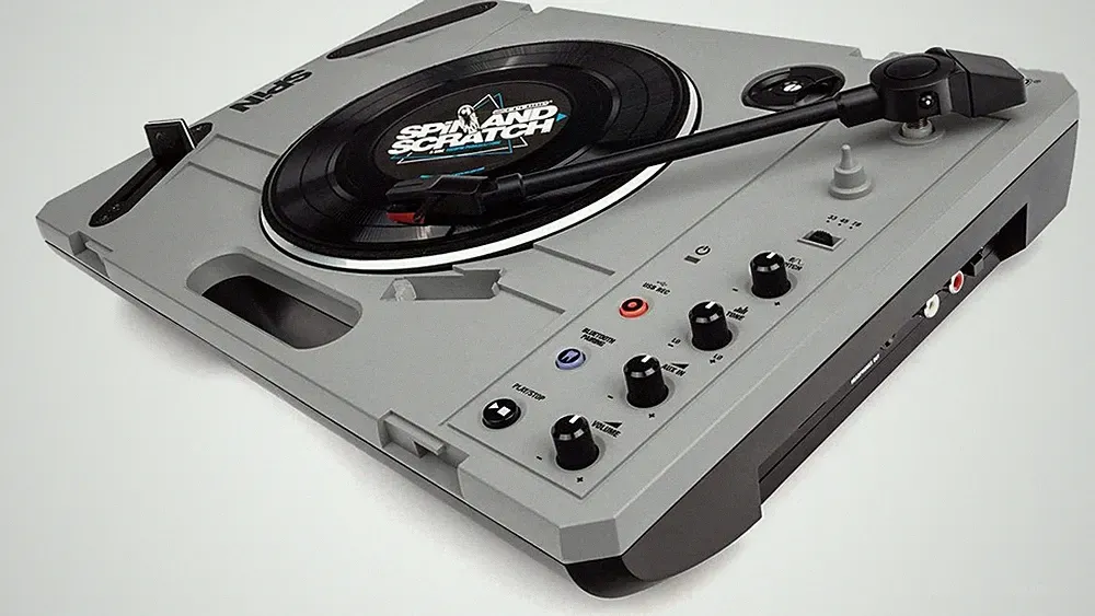 Reloop Spin Portable Turntable with Scratch Vinyl