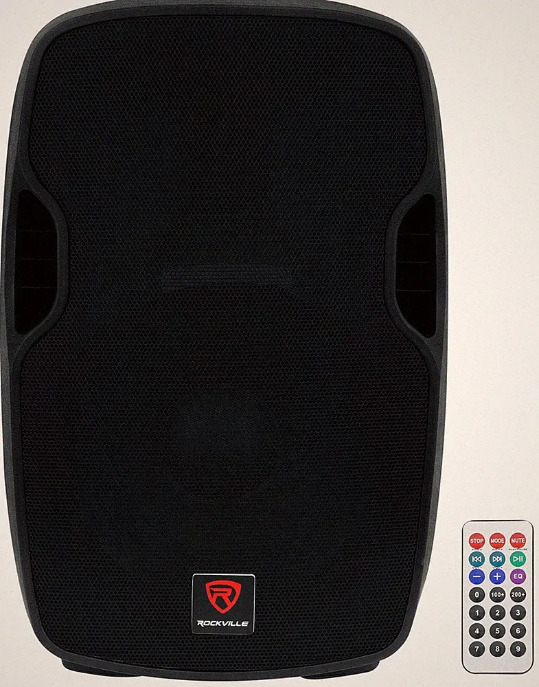 Rockville BPA15 15" Professional Powered Active 800w DJ PA Speaker w Bluetooth