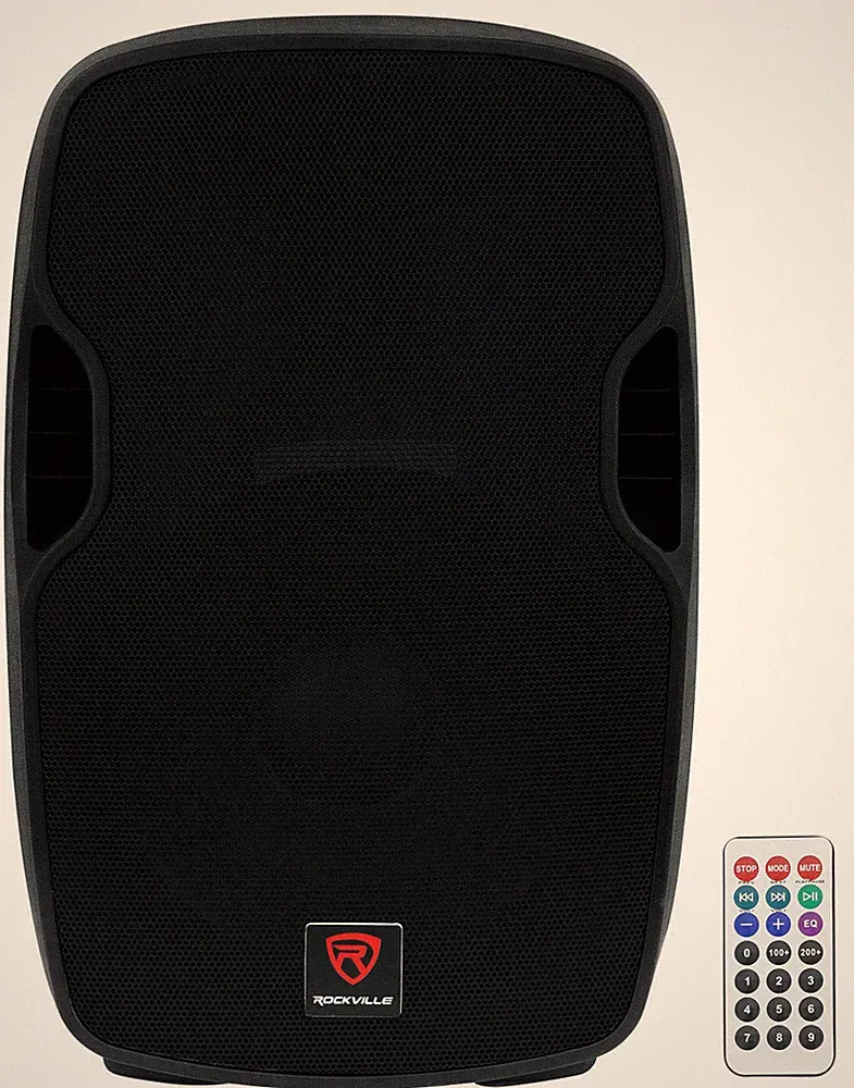 Rockville BPA15 15" Professional Powered Active 800w DJ PA Speaker w Bluetooth