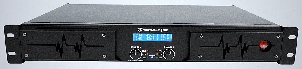 Rockville D12 5000w Peak/1400w RMS Power Amplifier 2 Channel Class D Pro/DJ Amp