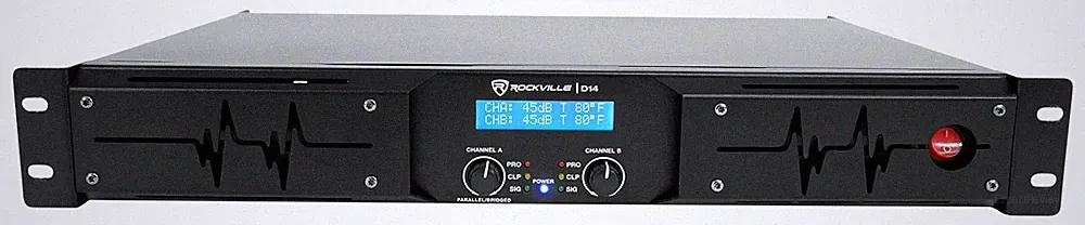 Rockville D14 7000w Peak/2000w RMS Class D 2 Channel Power Amplifier Pro/DJ Amp