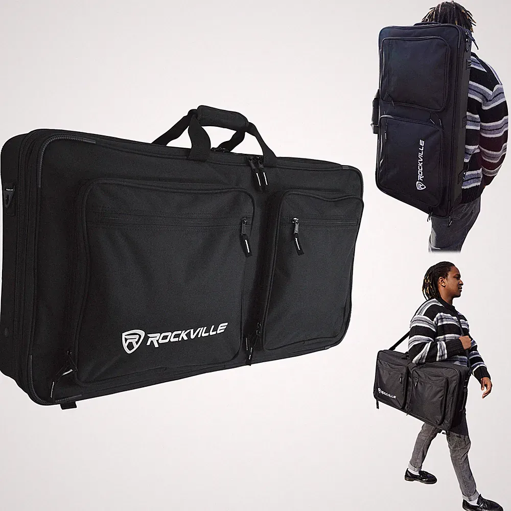 Rockville DC27 Padded DJ Bag Backpack Fits Rane One