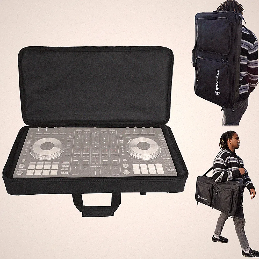 Rockville DC27 Padded DJ Controller/Mobile Producer Bag Backpack Adjustable Foam