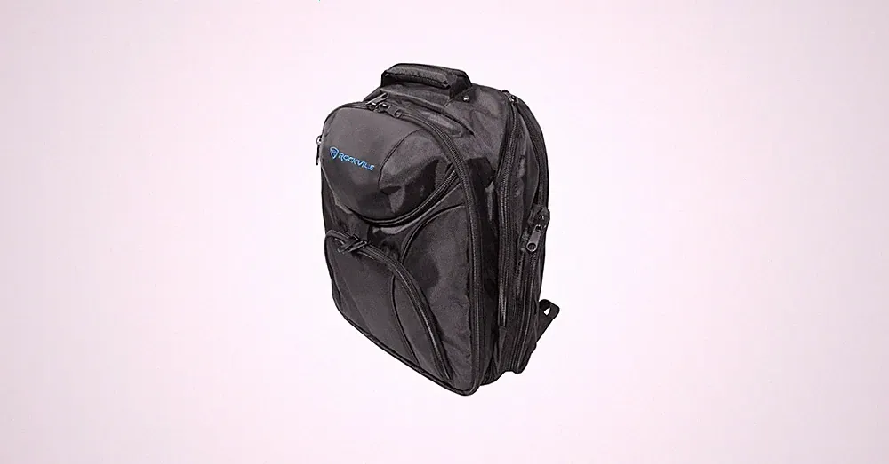 Rockville DJ Laptop/Gear Travel Backpack Bag w/ Headphone Compartment+Dividers