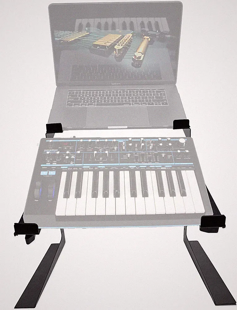 Rockville Dual Shelf Stand for Novation BASS STATION II Keyboard Synthesizer