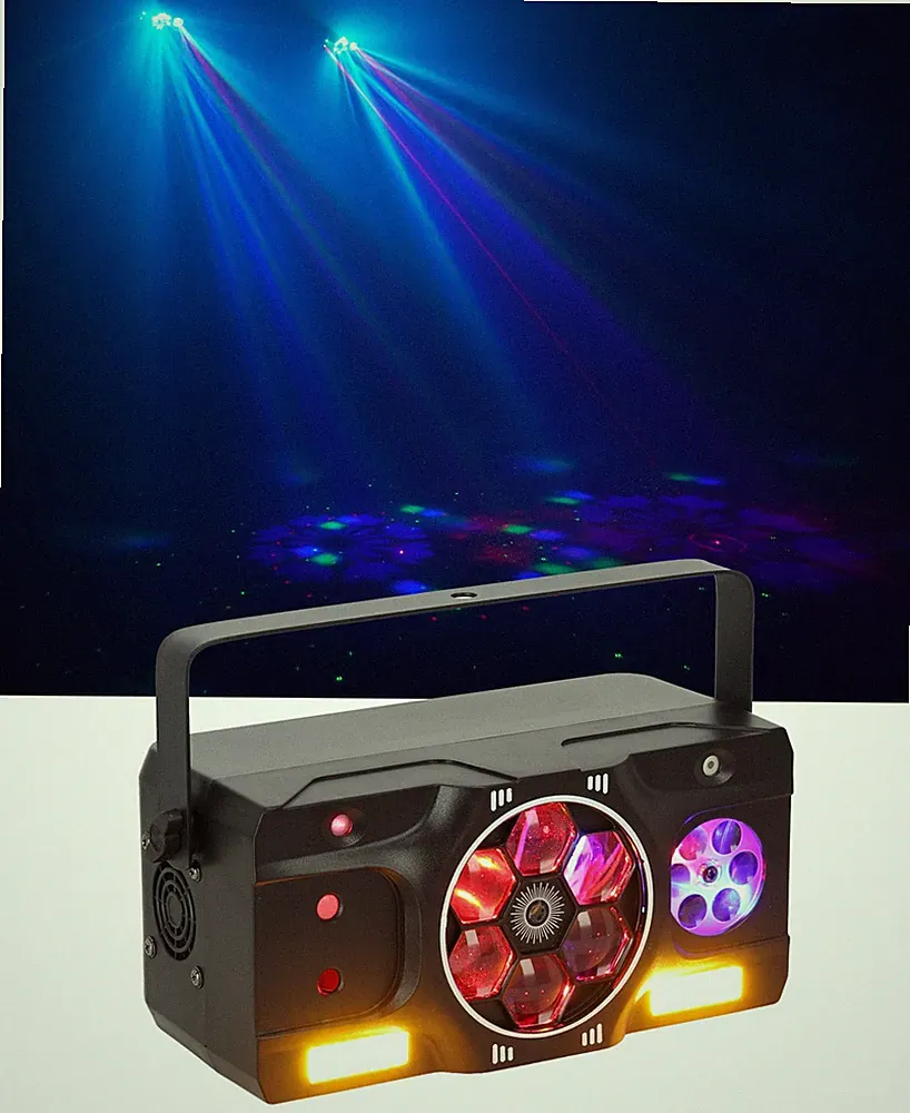 Rockville INSTA PARTY 61 5-in-1 Dance Floor DJ Effect Light Bee Eye/Laser/Strobe