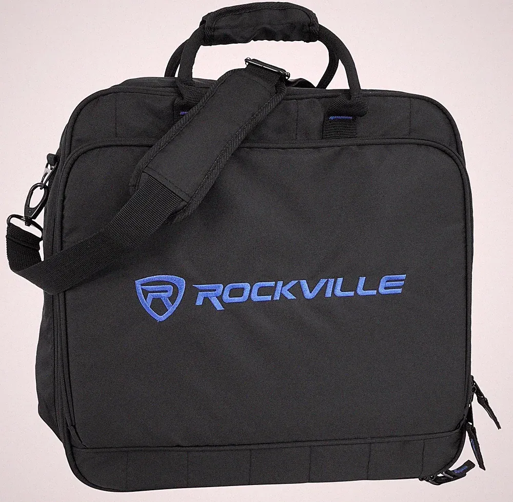 Rockville MB1615 DJ Gear Mixer Gig Bag Case, 15.5" x 14” x 7” x 6.5”, Black