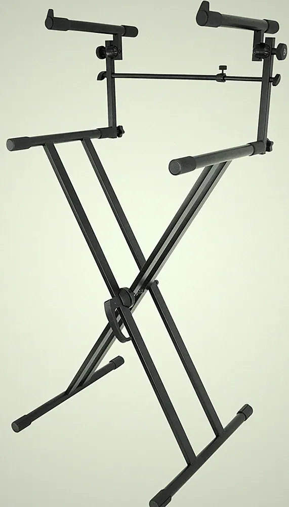 Rockville RKS42X X-Stand 2-Tier Keyboard or DJ Stand Fits Novation IMPULSE 49