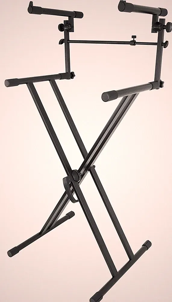 Rockville RKS42X X-Stand 2-Tier Keyboard or DJ Stand Fits Novation IMPULSE 61