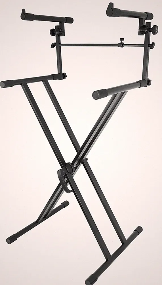 Rockville RKS42X X-Stand 2-Tier Keyboard or DJ Stand Fits Novation Launchkey 49