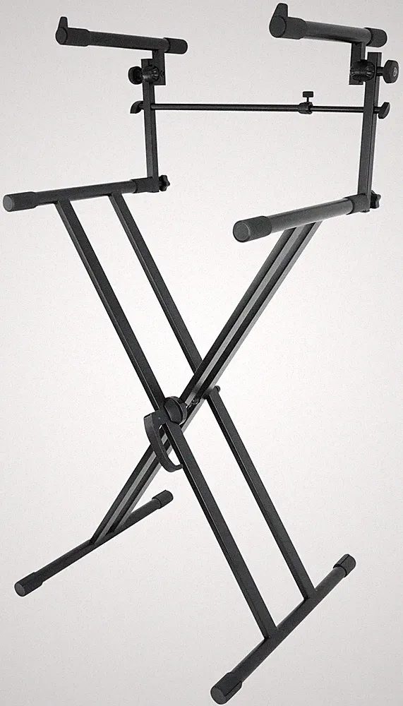 Rockville RKS42X X-Stand 2-Tier Keyboard or DJ Stand Fits Novation Launchkey 49