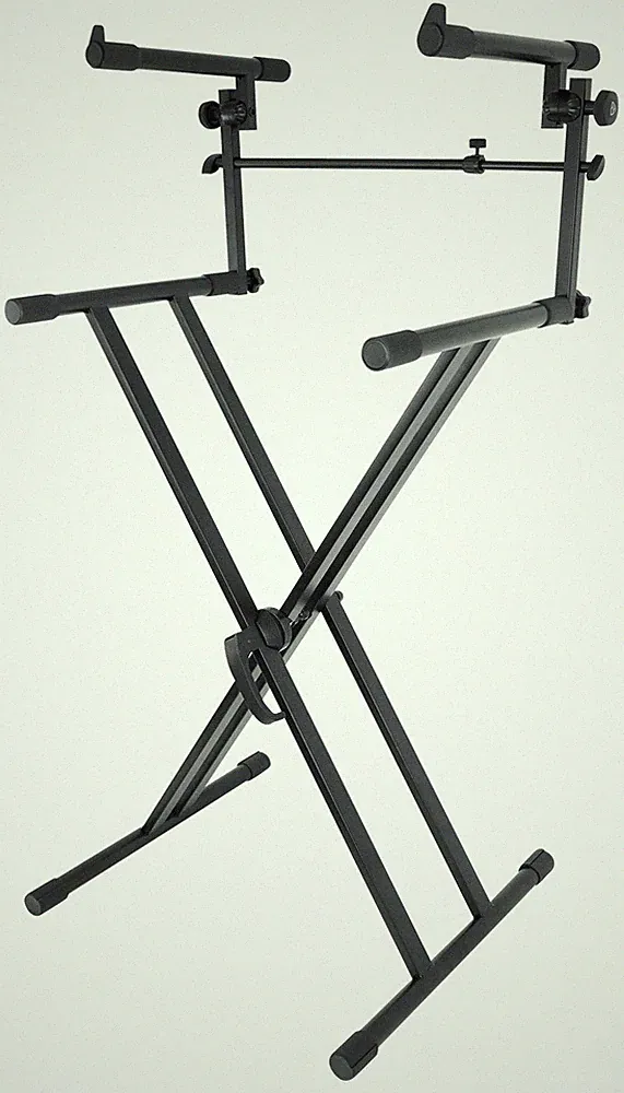 Rockville RKS42X X-Stand 2-Tier Keyboard or DJ Stand Fits Novation Launchkey 61