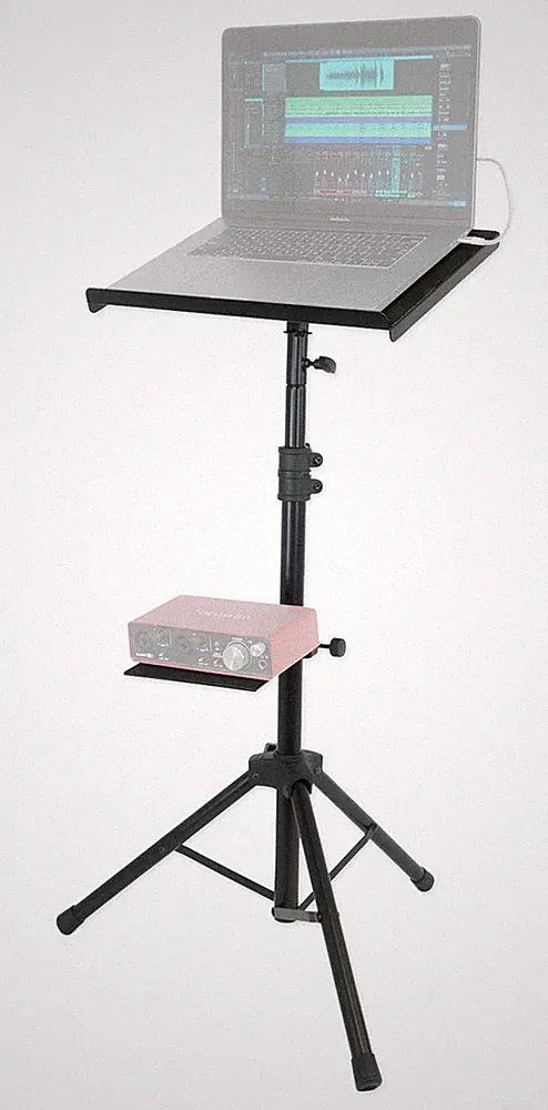 Rockville RLS68 Professional/DJ Tripod Laptop/Tablet/Ipad Stand w/ Dual Trays