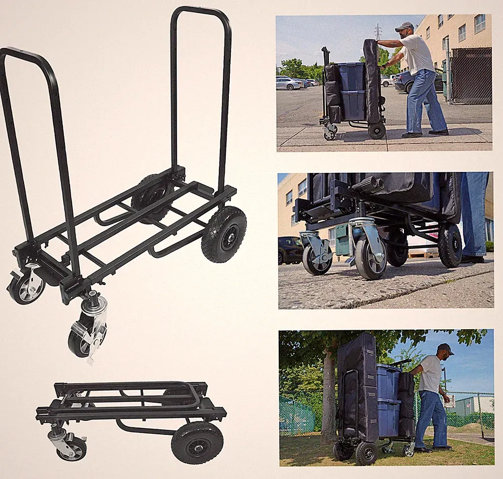 Rockville ROCK CART OFF-ROAD DJ Equipment Pro Transport Rolling Car Huge Wheels!